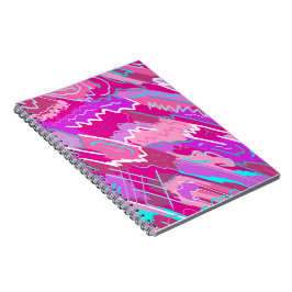 90s de Kunst van de Pop van Nostalgie in Magenta Notitieboek
