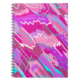 90s de Kunst van de Pop van Nostalgie in Magenta Notitieboek