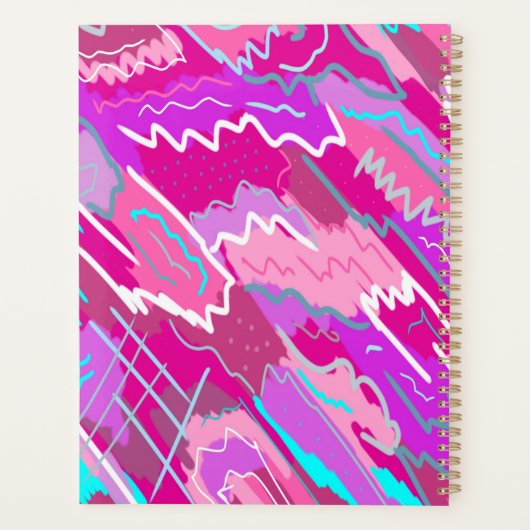 90s de Kunst van de Pop van Nostalgie in Magenta Planner (Achterkant)