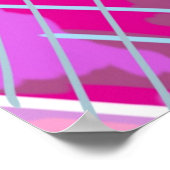 90s de Kunst van de Pop van Nostalgie in Magenta Poster (Hoek)