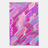 90s de Kunst van de Pop van Nostalgie in Magenta Theedoek (Verticaal)