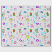 90s Doodle Patroon Cadeaupapier (Vlak)