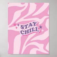 90s esthetisch verblijf chill Poster