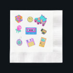 90's Feest Papieren Servet, Terug naar de 90's Fee Servet<br><div class="desc">Maak je klaar om terug te gaan naar de jaren 90 met deze nostalgische feestservetten uit de jaren 90! Perfect voor je aankomende 'Terug naar de jaren 90'-feest, throwbackparty, huisfeest of verjaardagsfeest met een jaren 90-thema, deze levendige en leuke servetten voegen een vleugje retro charme toe aan je feest. Gemaakt...</div>