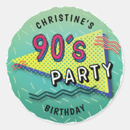 90's FEEST Thema Patroon Stickers