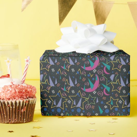 90s Galaxy Arcade Cadeaupapier (Verjaardagsfeest)