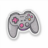 90s Game Controller Sticker – Retro Gamer kiss cut (Voorkant)