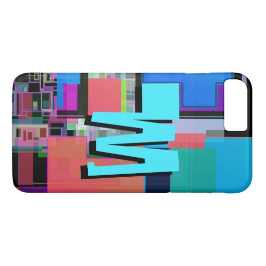 90s Geïnspireerd Kleurrijk Geometrisch Monogram Case-Mate iPhone Case (Achterkant (Horizontaal))