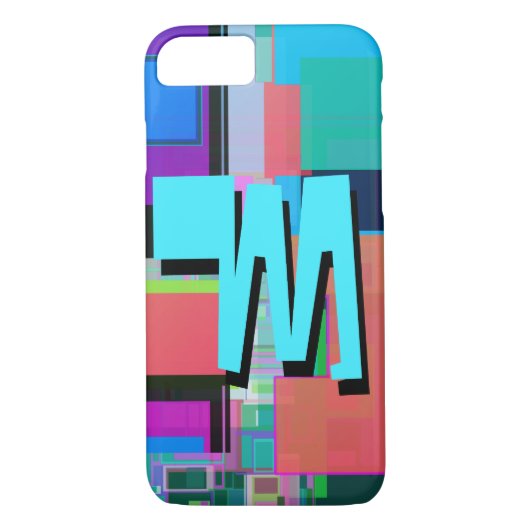 90s Geïnspireerd Kleurrijk Geometrisch Monogram Case-Mate iPhone Case (Achterkant)