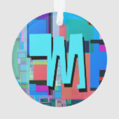 90s Geïnspireerd Kleurrijk Geometrisch Monogram Ornament (achterkant)