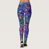 90's geometrisch Coll-ontwerp Leggings (Achterkant)