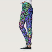 90's geometrisch Coll-ontwerp Leggings (Links)
