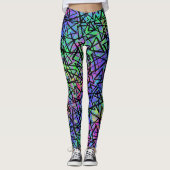 90's geometrisch Coll-ontwerp Leggings (Voorkant)