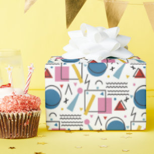 90s Geometrische vormen Cadeaupapier
