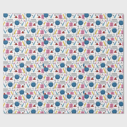 90s Geometrische vormen Cadeaupapier (Vlak)