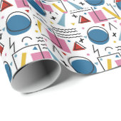 90s Geometrische vormen Cadeaupapier (Rol Hoek)