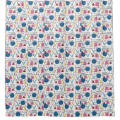 90s Geometrische vormen Douchegordijn (Voorkant)