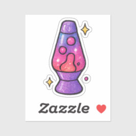90s glitter gel pen style lava lamp sticker