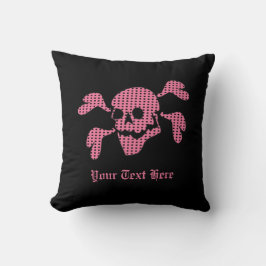 90s Goth Rockabilly Schedel en Kruisbeenderen Punk Kussen