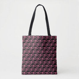 90s Goth Rockabilly Schedel en Kruisbeenderen Punk Tote Bag