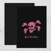 90s Goth Rockabilly Skull and Crossbones Punk Joll Kaart (Voorkant / Achterkant)