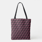 90s Goth Rockabilly Skull and Crossbones Punk Joll Tote Bag (Achterkant)
