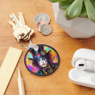 90s Gothic Steampunk Mad Hatter Sleutelhanger