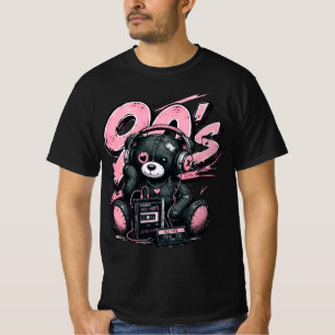 90s Graffiti Teddybeer Retro Muziekaesthetic T-shirt