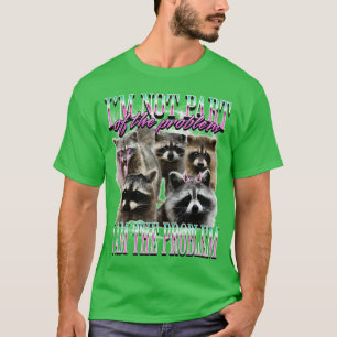 90s Grappige Wasbeer Meme Bootleg familie T-shirt