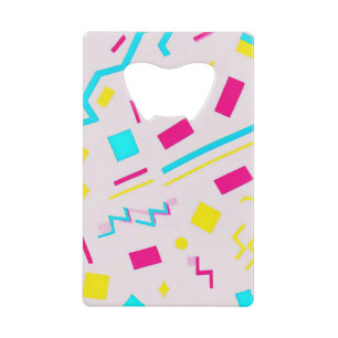 90's Hand getrokken Doodle Creditkaart Flessenopener