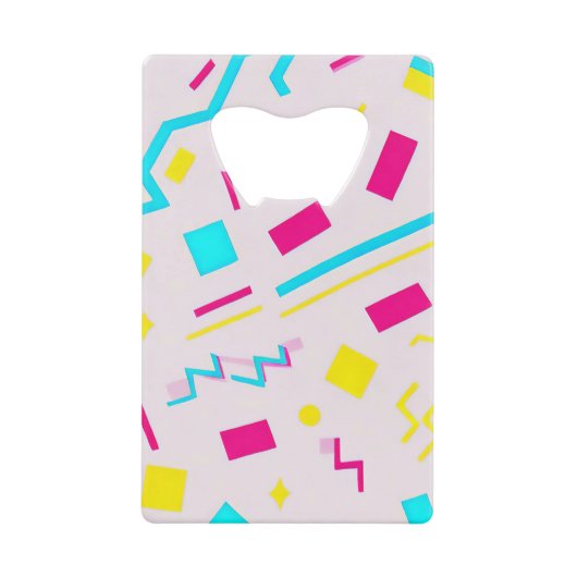 90's Hand getrokken Doodle Creditkaart Flessenopener (Voorkant)