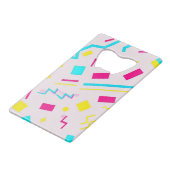 90's Hand getrokken Doodle Creditkaart Flessenopener (Voorkant Gekanteld)