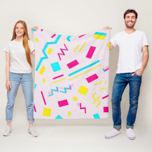 90's Hand getrokken Doodle Fleece Deken