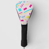 90's Hand getrokken Doodle Golfheadcover (Voorkant)