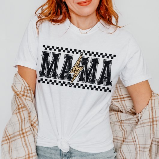 90s Herfst Retro Mama Geruite Moeder T-shirt