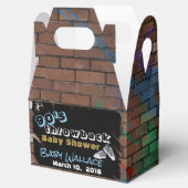 90's Hip Hop Baby shower Gable Favor Box Bedankdoosjes (Geopend)