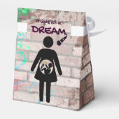 90's Hip Hop Baby shower Meisje} Tenten Bedankdoosjes (Achterkant)