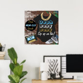 90's Hip Hop Blue-Oooh Baby-Bar Poster (Thuiskantoor)