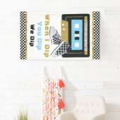 90's Hip Hop BOY Baby shower| Blauw & goud Spandoek (Insitu)