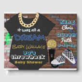 90'S Hip Hop BOY Baby shower Custom Gastenboek (Voorkant)