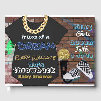 90'S Hip Hop BOY Baby shower Custom Gastenboek