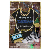 90's Hip Hop {Boy} Urban Baby shower Gift Bag Medium Cadeauzakje (Achterkant)