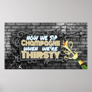 90's Hip Hop Champagne Voorval Poster