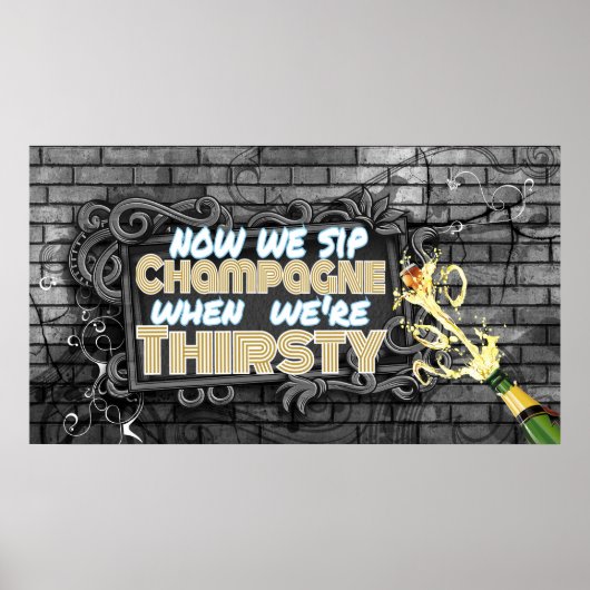 90's Hip Hop Champagne | Voorval Poster (Voorkant)
