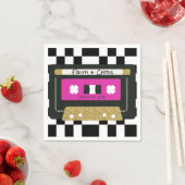 90s Hip Hop| Hot Pink|Gold Checkerboard Mixtape Servetten (Insitu)