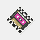 90s Hip Hop| Hot Pink|Gold Checkerboard Mixtape Servetten (Hoek)