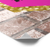 90's Hip Hop Lyrics|Roze & Gold Baby shower Poster (Hoek)