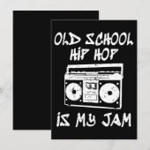 90s Hip Hop Old School Boombox Music Lover Kaart (Voorkant / Achterkant)