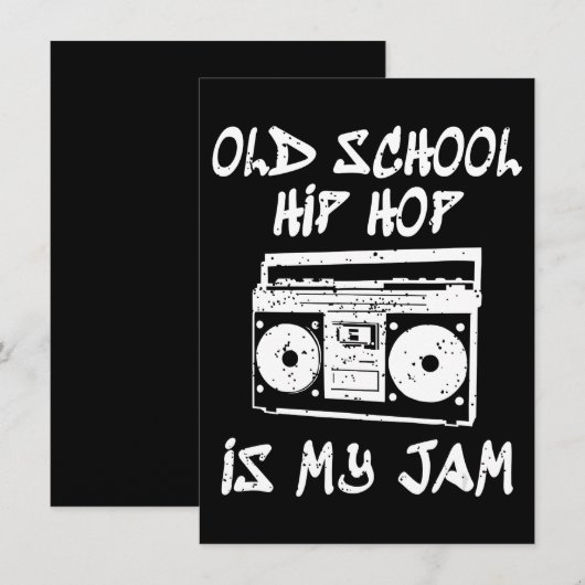 90s Hip Hop Old School Boombox Music Lover Kaart (Voorkant / Achterkant)