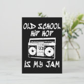90s Hip Hop Old School Boombox Music Lover Kaart (Staand voorkant)